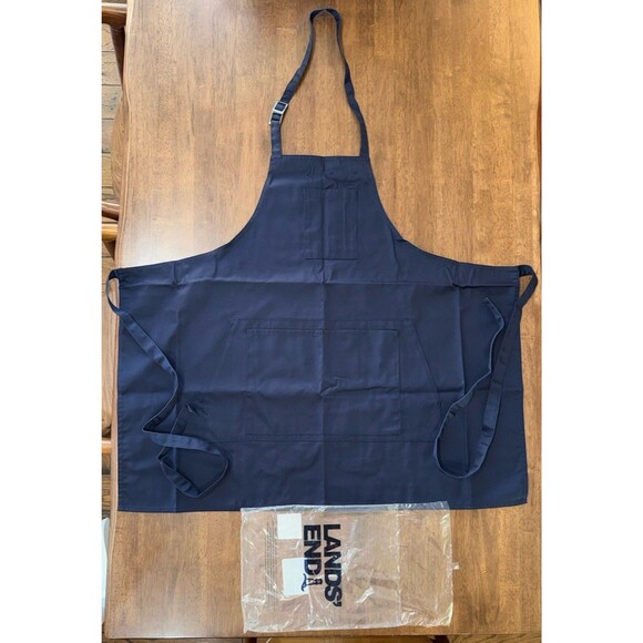 Lands’ End American Airlines Bib Apron Aviation Blue Long Adjustable Neck NWT OS - Picture 9 of 9
